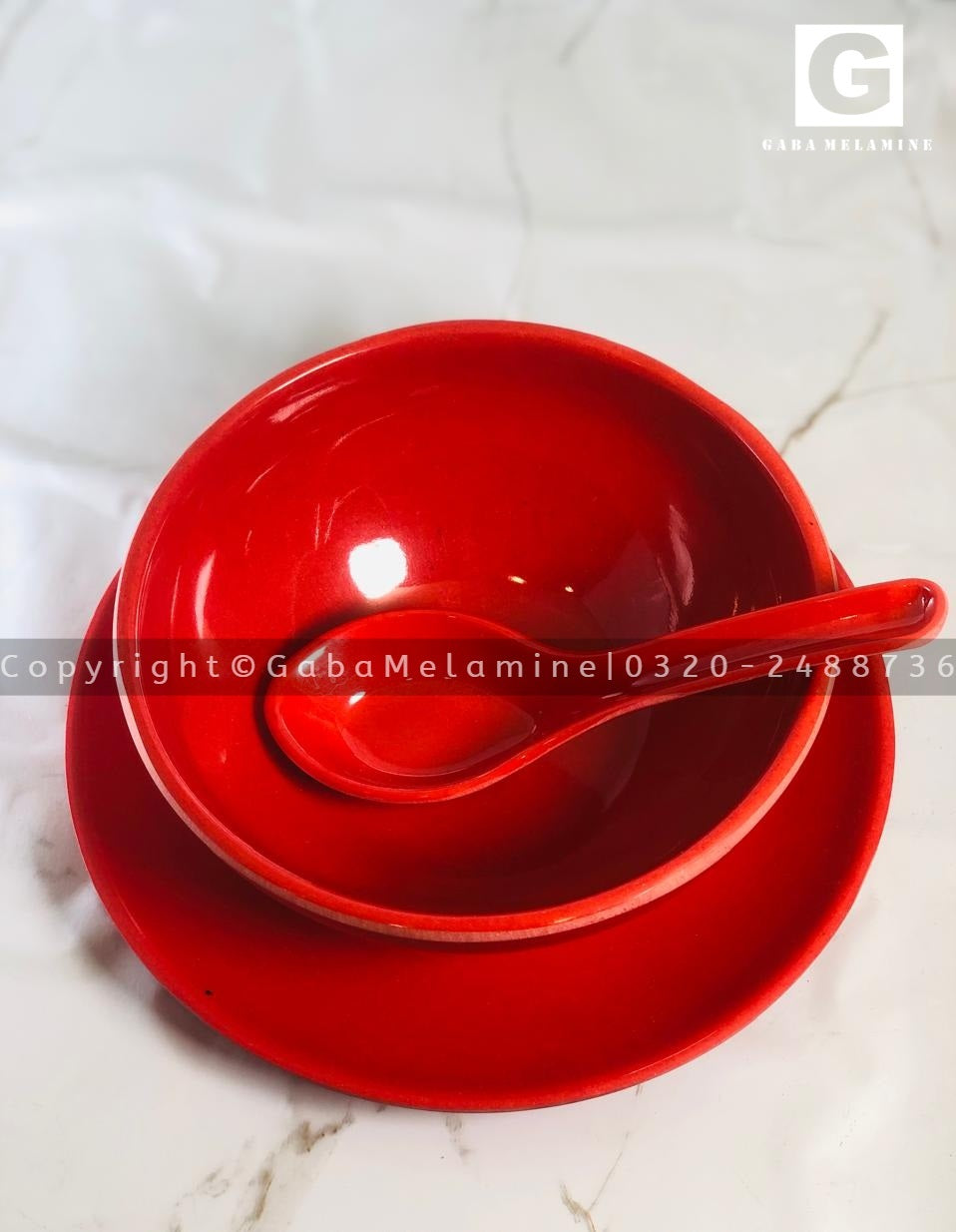 18 Pieces Melamine Soup Set Double Glaze Quality