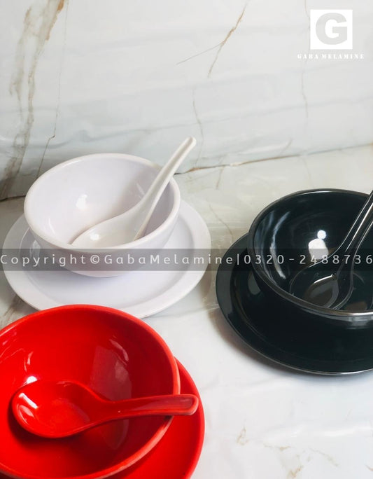 18 Pieces Melamine Soup Set Double Glaze Quality