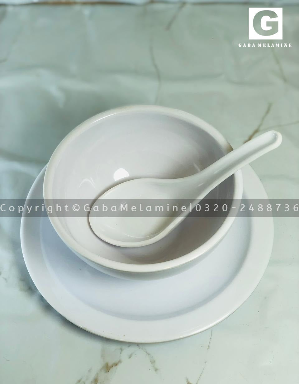 18 Pieces Melamine Soup Set Double Glaze Quality